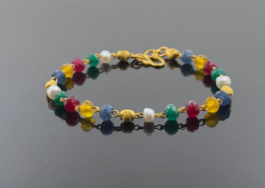 22k Children Color Bead Bracelet BBB15