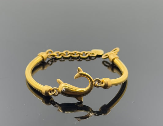 22k Children Dolphin Bracelet BBB23