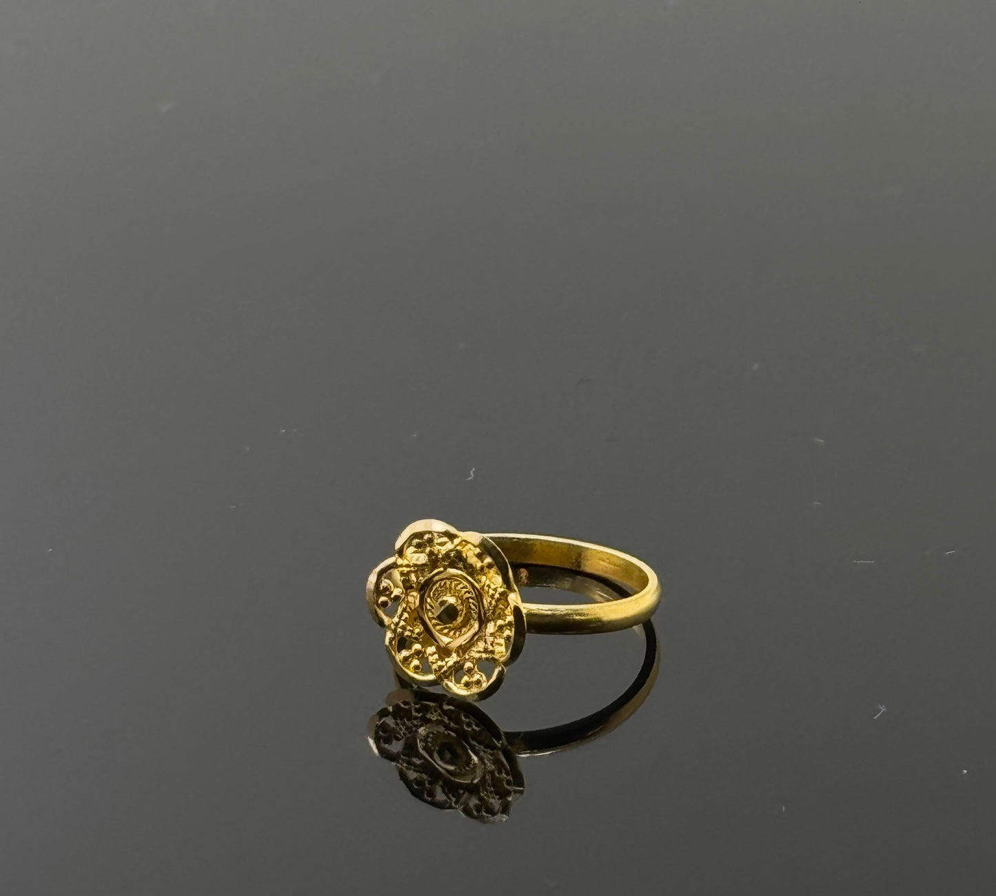 22k Simple Floarl Children Ring BBR14