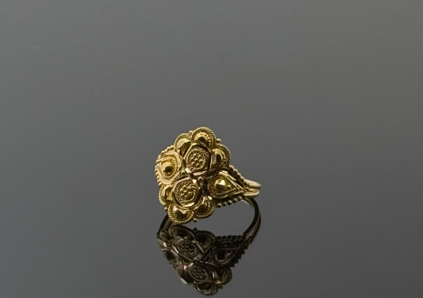 22k Simple Floral Children Ring BBR24