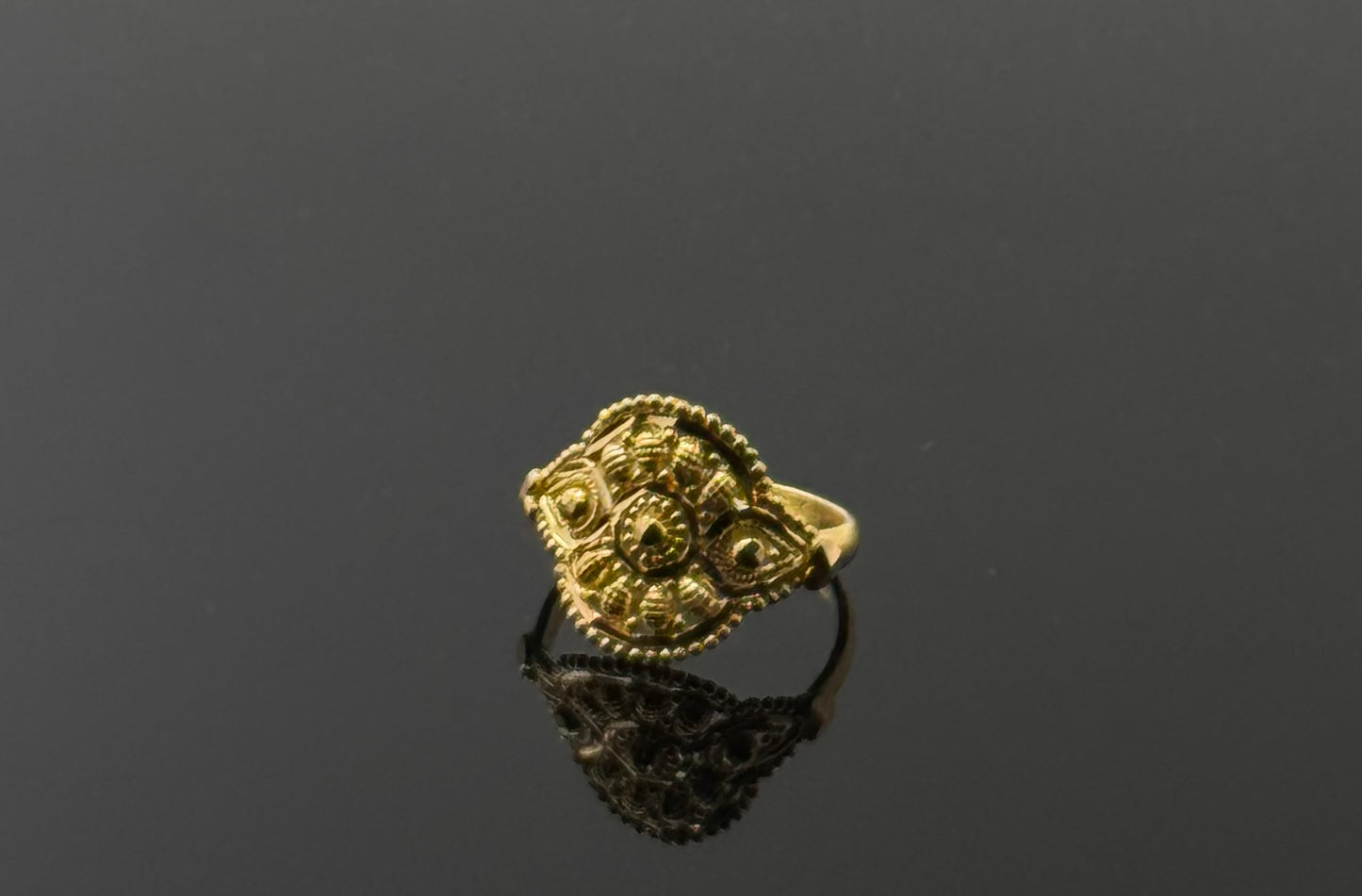 22k Simple Floral Children Ring BBR32