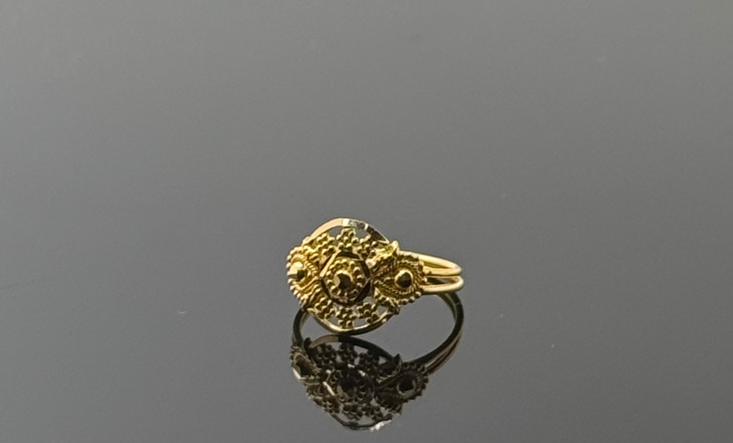 22k Simple Floral Children Ring BBR38