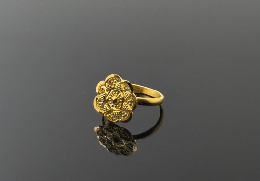 22k Simple Floral Children Ring BBR54