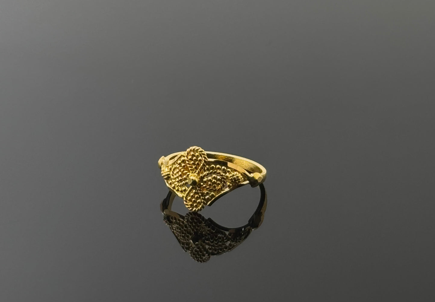 22k Simple Floral Children Ring BBR55