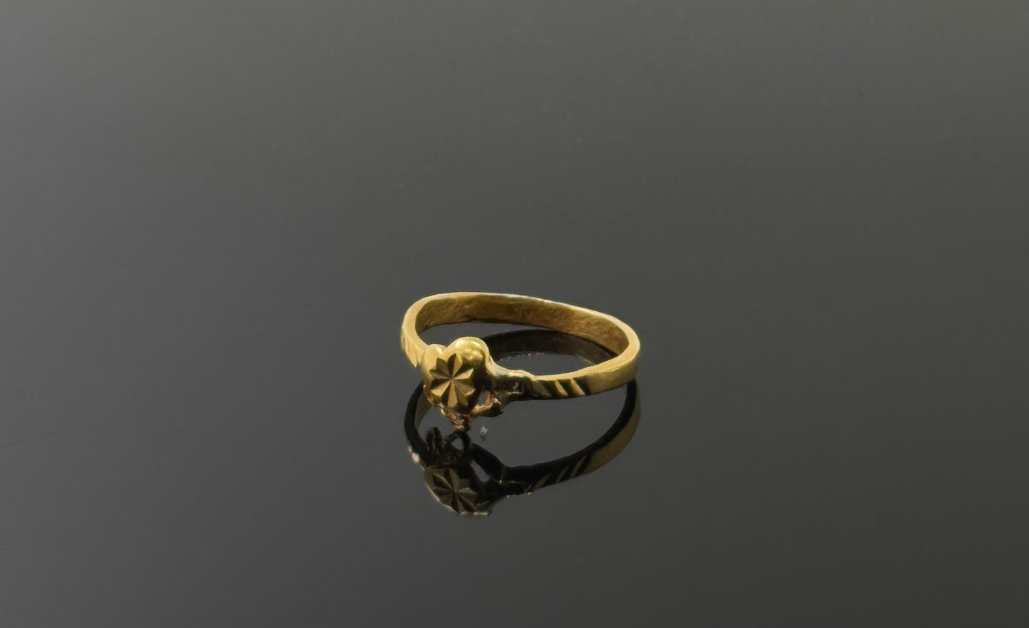 22k Simple Floral Children Ring BBR57