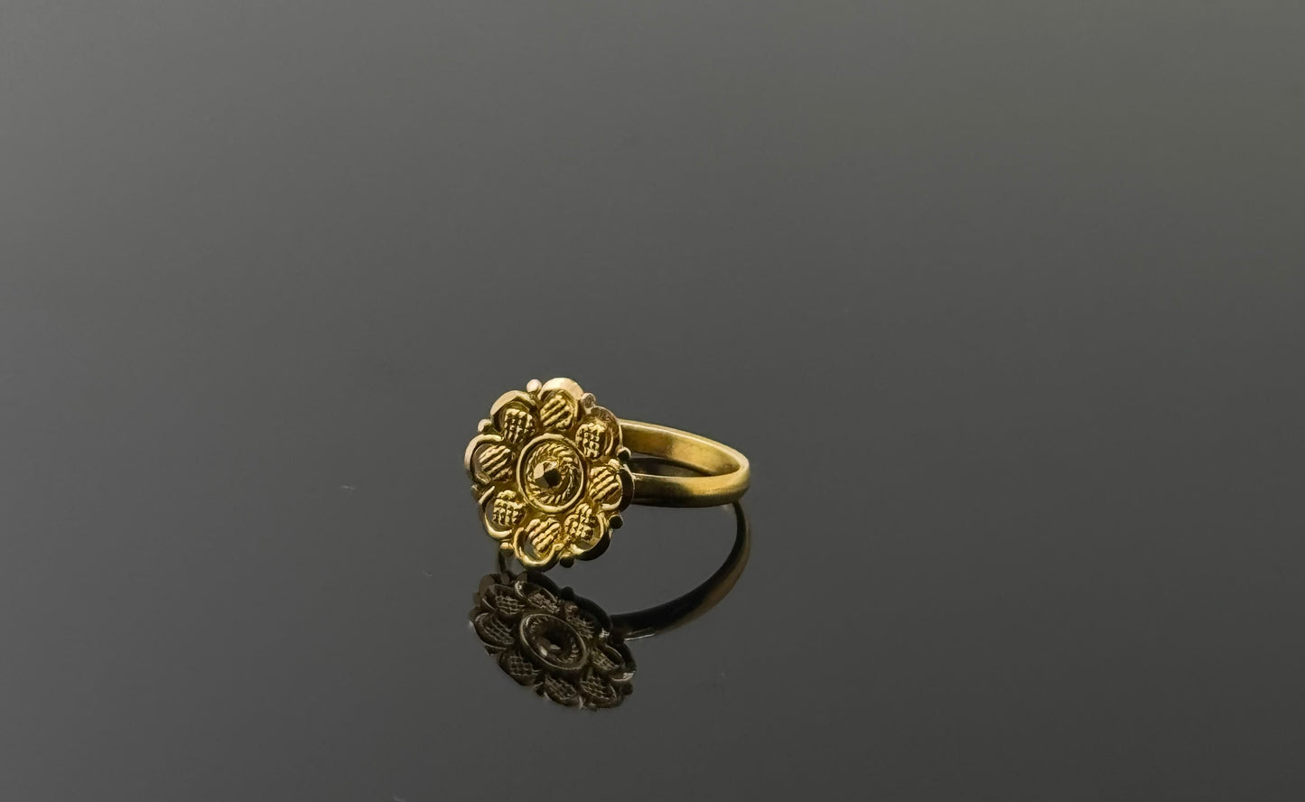 22k Simple Floral Children Ring BBR55