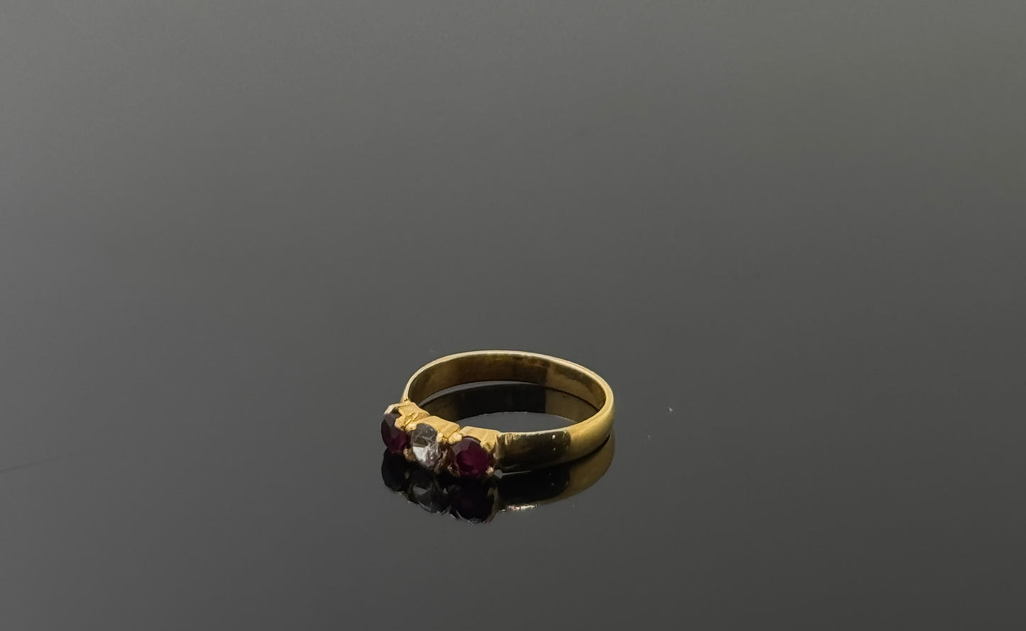 21k Simple Children Ring with Stones BBR66