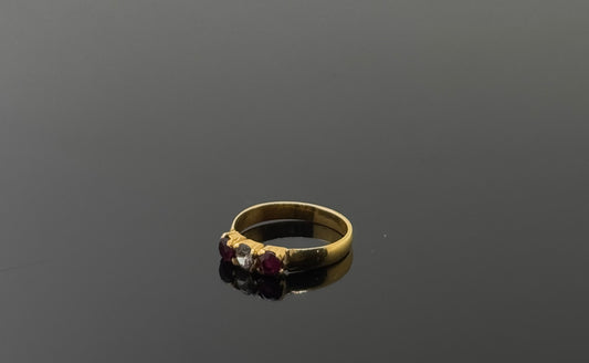 21k Simple Children Ring with Stones BBR66