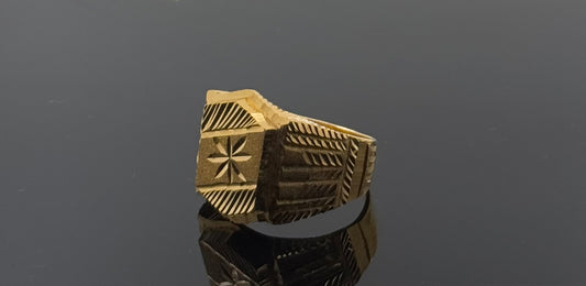 22k Elegant Men Geometric Ring gr1289