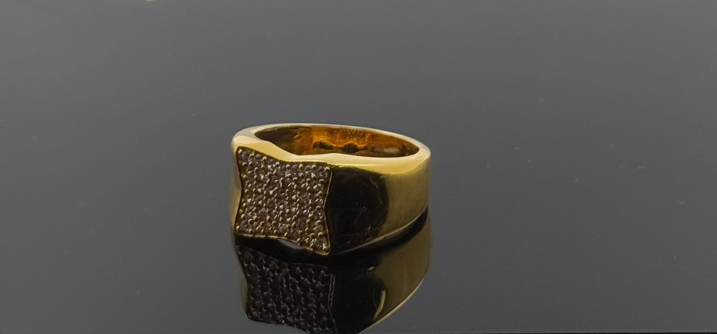 22k Elegant Men Designer Ring with Stones gr1292