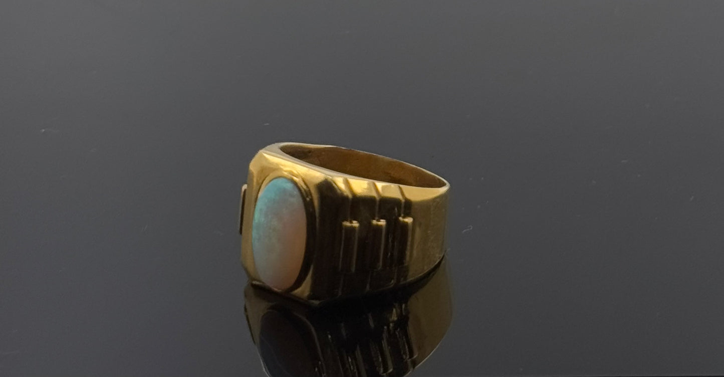 22k Elegant Men Classic Opal Ring gr1300