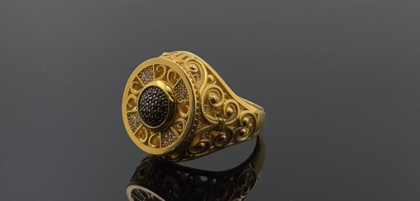 22k Elegant Men Designer Ring with Stones gr1302