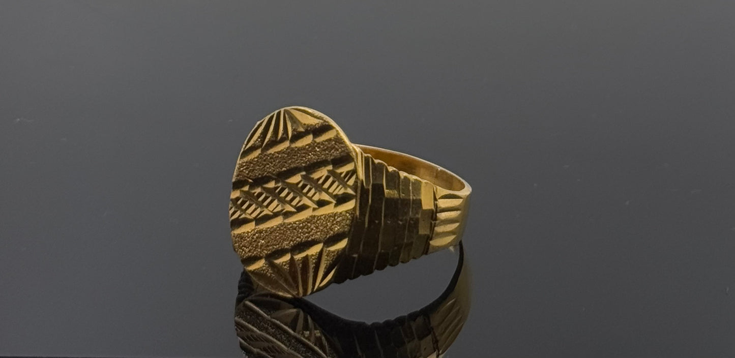 22k Elegant Men Geometric Design Ring gr1303