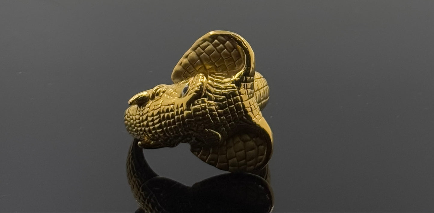 22k Elegant Men Elephant Design Ring gr1305