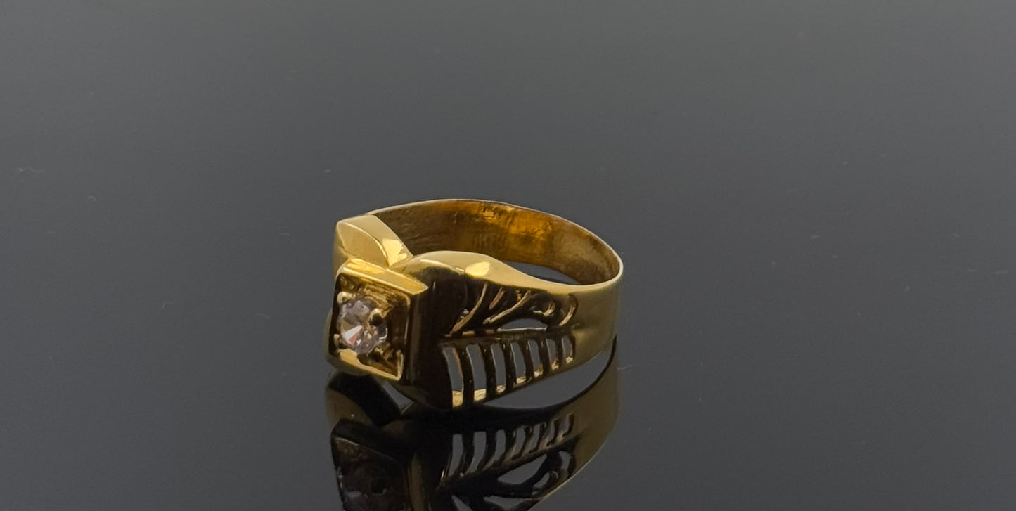 21k Elegant Men Geometric Ring gr1312