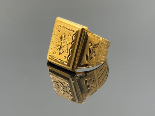 22k Elegant Men Geometric Ring gr1347