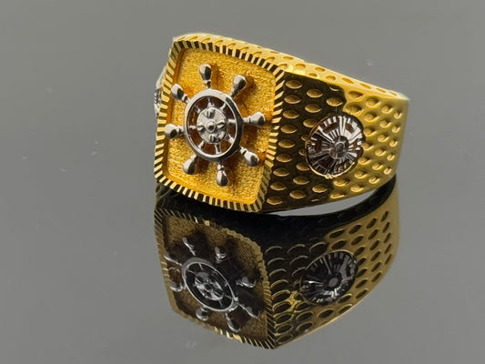 22k Elegant Men Helm Design Ring gr1367