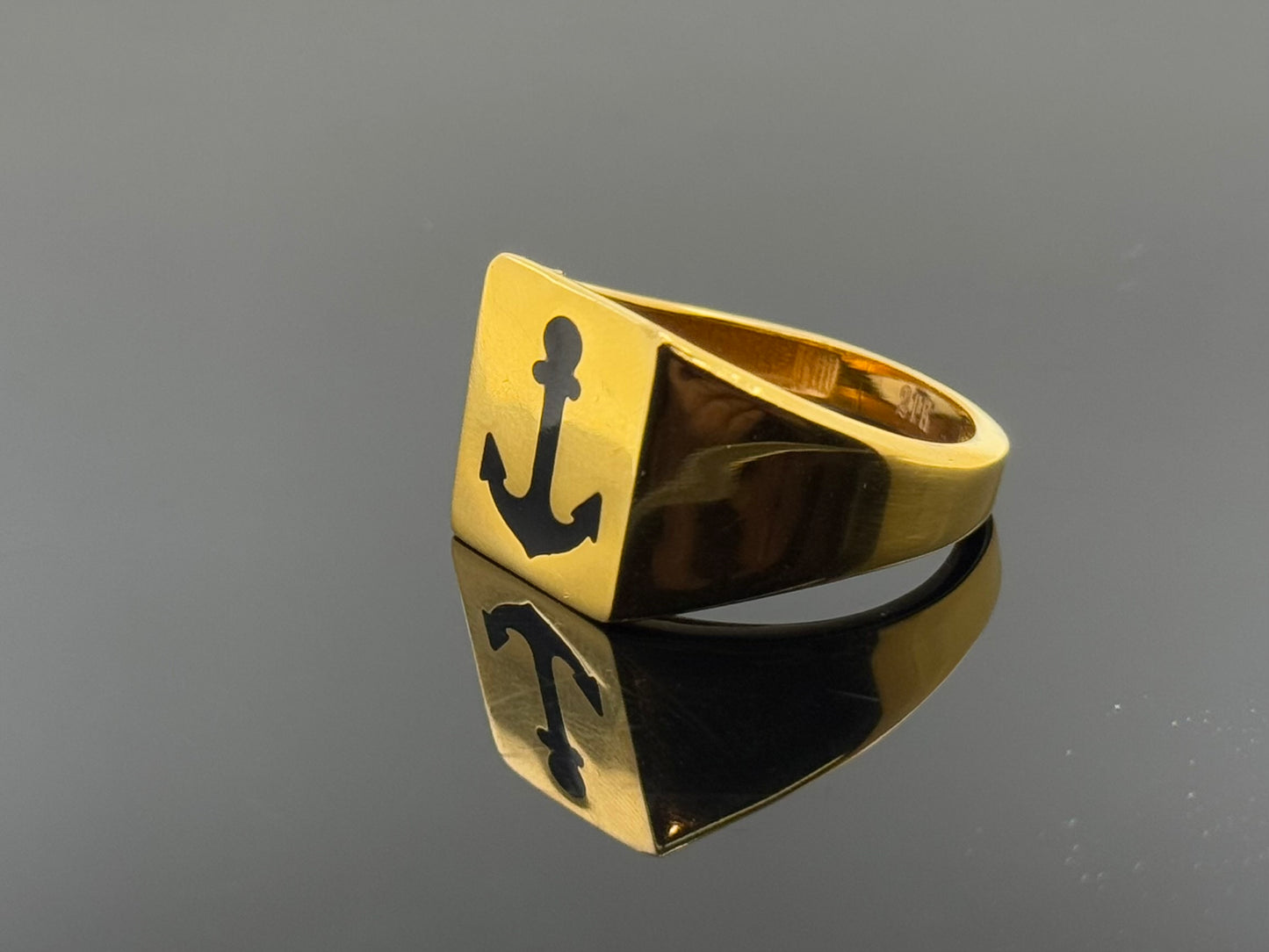 22k Elegant Men Anchor Design Ring gr1374