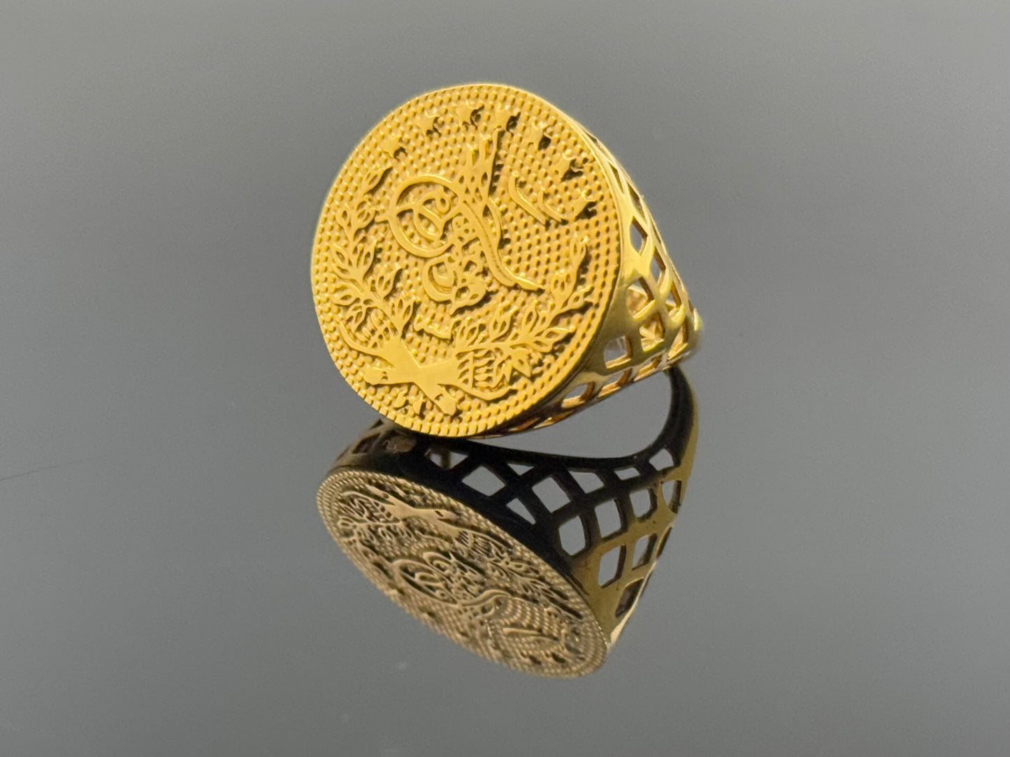 22k Elegant Ladies Turkish Coin Ring gr1380