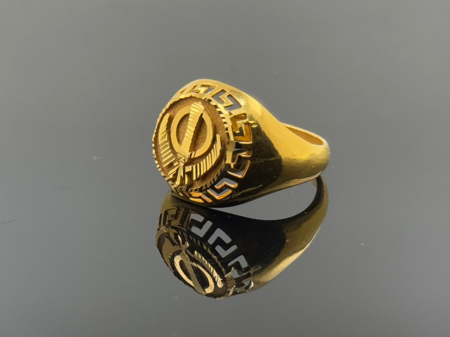 21k Elegant Men Sikh Khanda Ring gr1384