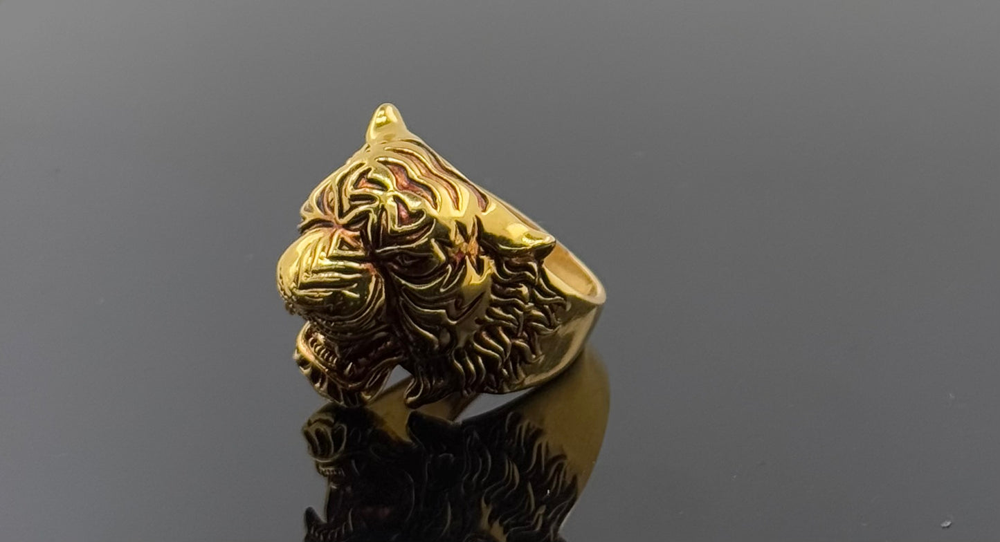 22k Elegant Men Tiger Ring gr1418