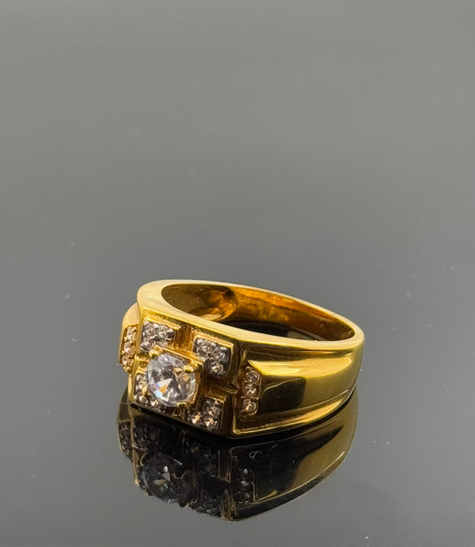 22k Elegant Men Designer Ring with Stones gr1453