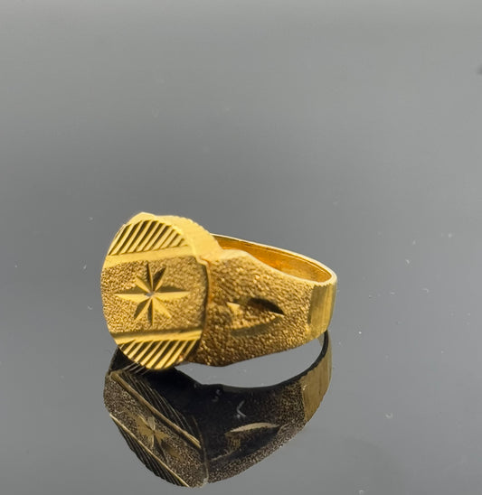 22k Elegant Men Geometric Ring gr1466