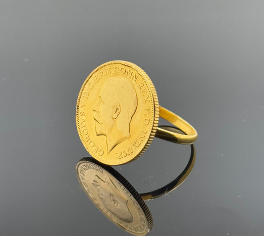 22k Elegant Men King George Ring gr1467