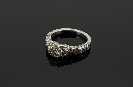 18k Natural Diamond Enganement Ring DR156