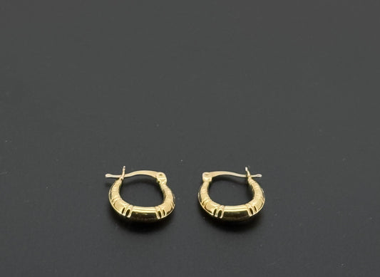 10K Modern Designer Hoop Earrings ME26