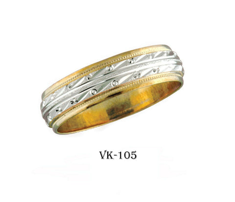 18k Solid Gold Elegant Ladies Modern Traditional Flat Band 6MM Ring VK105v - Royal Dubai Jewellers