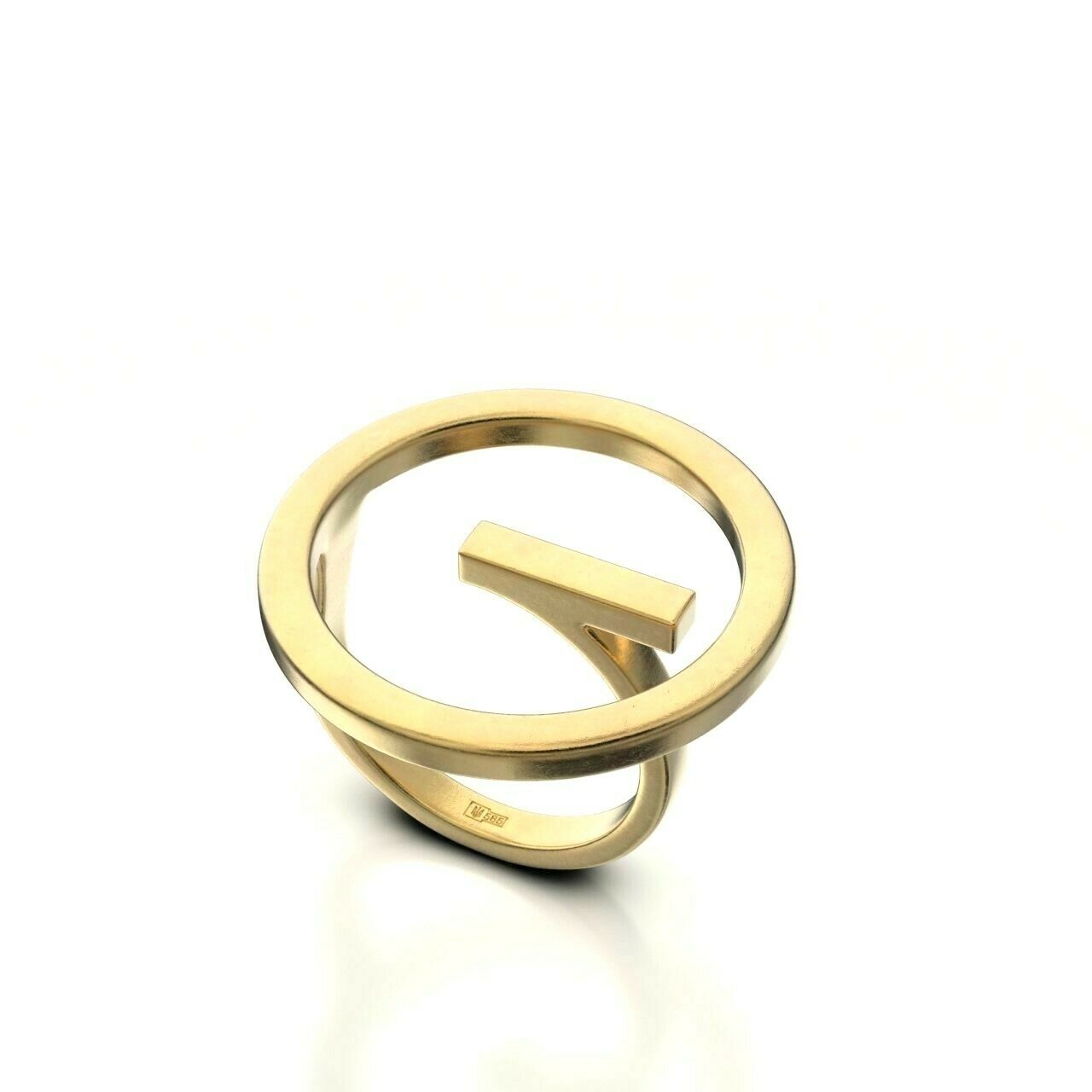 22k Ring Sold Yellow Gold Ladies Jewelry Simple Round Ring Design CGR51