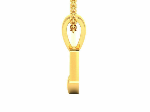 22k Pendant Solid Yellow Gold Ladies Jewelry Elegant Music Note Design GP15 - Royal Dubai Jewellers