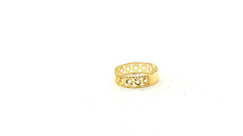 22k Ring Solid Gold ELEGANT Charm Classic Ladies Star Band "RESIZABLE" r2074mon - Royal Dubai Jewellers