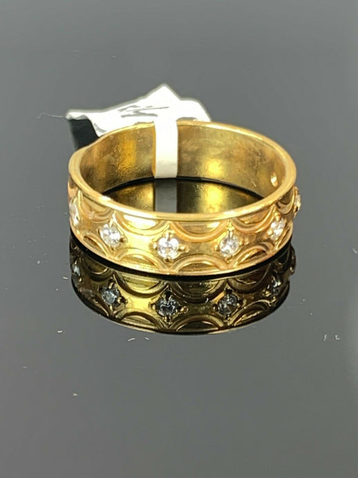 22k Ring Solid Gold ELEGANT Charm Ladies Band SIZE 7.25 