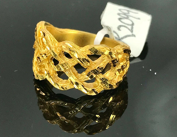 22k Ring Solid Gold ELEGANT Charm Ladies Simple Ring SIZE 5 