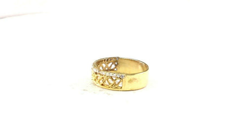 22k Ring Solid Gold ELEGANT Charm Ladies Band SIZE 8 "RESIZABLE" r2541mon - Royal Dubai Jewellers