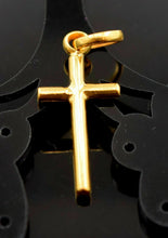 22k jewelry Solid Gold Charm Cross jesus christ god religious vintage pendant mf - Royal Dubai Jewellers