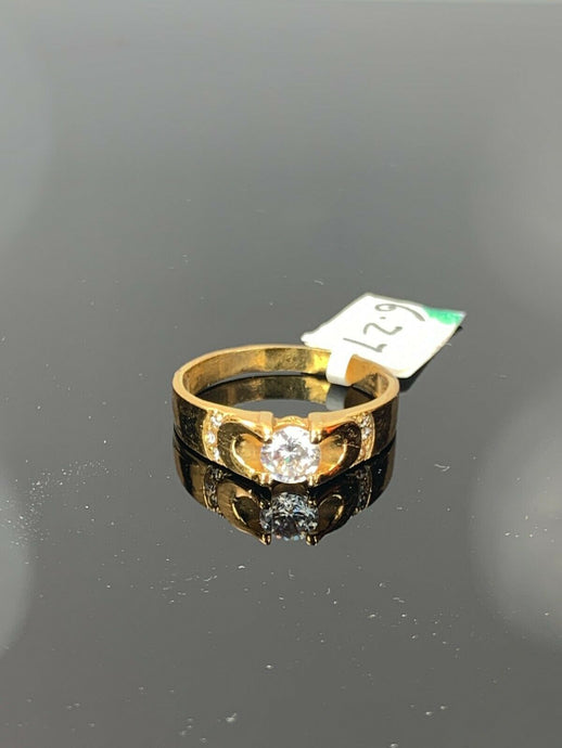 22k Ring Solid Gold ELEGANT Charm Ladies Band SIZE 7.75 