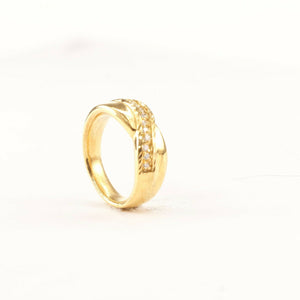 22k Ring Solid Gold ELEGANT Charm Ladies Ring SIZE 5-3/4 "RESIZABLE" r2180 - Royal Dubai Jewellers