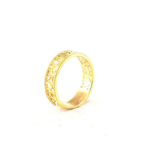 22k Ring Solid Gold ELEGANT Charm Ladies Simple Ring SIZE 7 "RESIZABLE" r2098 - Royal Dubai Jewellers