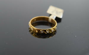 22k Ring Solid Gold ELEGANT Charm Ladies Band SIZE 7.5 "RESIZABLE" r2563mon - Royal Dubai Jewellers