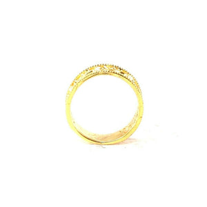 22k Ring Solid Gold ELEGANT Charm Ladies Simple Ring SIZE 7 "RESIZABLE" r2098 - Royal Dubai Jewellers