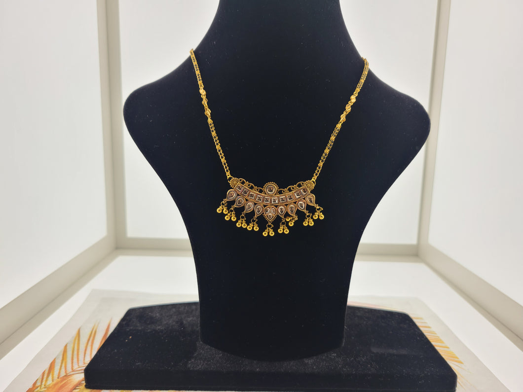 22K Solid Gold Antique Kundan Mangalsutra C5492 - Royal Dubai Jewellers