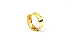 22k Ring Solid Gold ELEGANT Charm Ladies Band SIZE 11.5 "RESIZABLE" r2573mon - Royal Dubai Jewellers