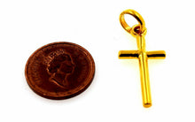 22k jewelry Solid Gold Charm Cross jesus christ god religious vintage pendant mf - Royal Dubai Jewellers