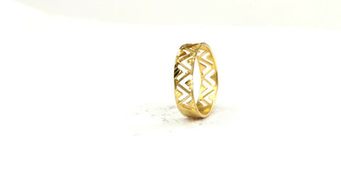 22k Ring Solid Gold ELEGANT Charm Ladies Band SIZE 7.5 "RESIZABLE" r2554mon - Royal Dubai Jewellers