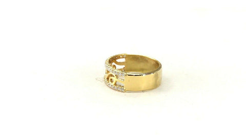 22k Ring Solid Gold ELEGANT Charm Ladies Band SIZE 7.5 "RESIZABLE" r2927mon - Royal Dubai Jewellers