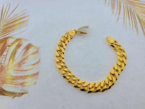 Etched Opulent 22k Gold Men's Bracelet – Andaaz Jewelers