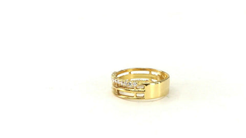 22k Ring Solid Gold ELEGANT Charm Ladies Band SIZE 7.5 "RESIZABLE" r2928mon - Royal Dubai Jewellers